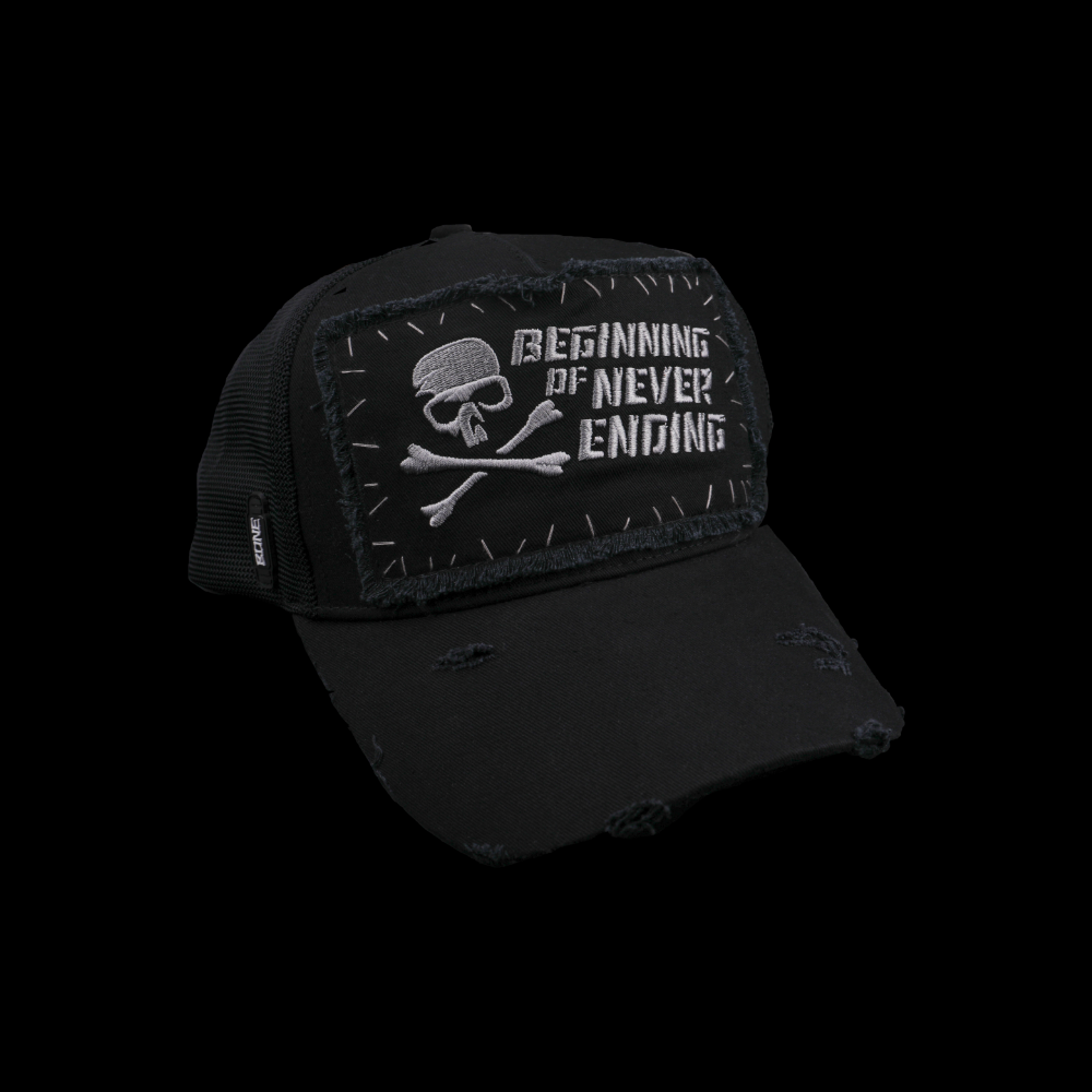 APPAREL BONE EXPEDITION FORCE WORNOUT MESH CAP BLACK PATCH – BONE