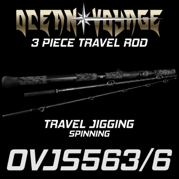 Rod Bone OVJS563/6 Ocean Voyage Spin Travel Jigging 3pc 5ft6inch PE3-6