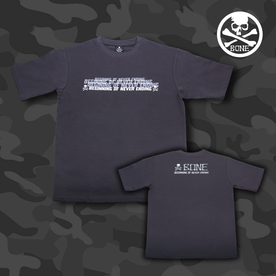 GRUNGE SKULL OVERSIZED T-SHIRT, BONE OVERSIZE T-SHIRT