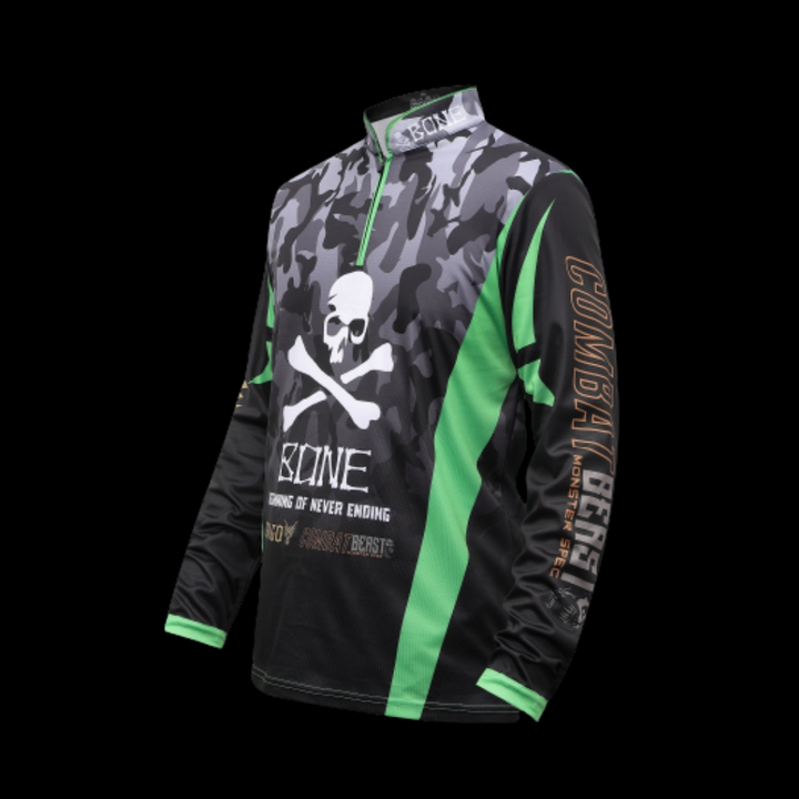 APPAREL BONE CAMO JERSEY COMBAT DRAGO BLACK GREEN LONG SLEEVES DRI-FIT SHIRT