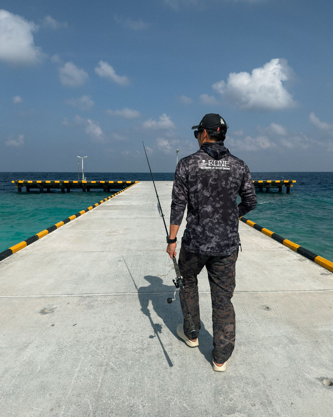 Bone Mesh Top Dri-Fit Hoodie Long Sleeve w buff CN Black Grey Camo